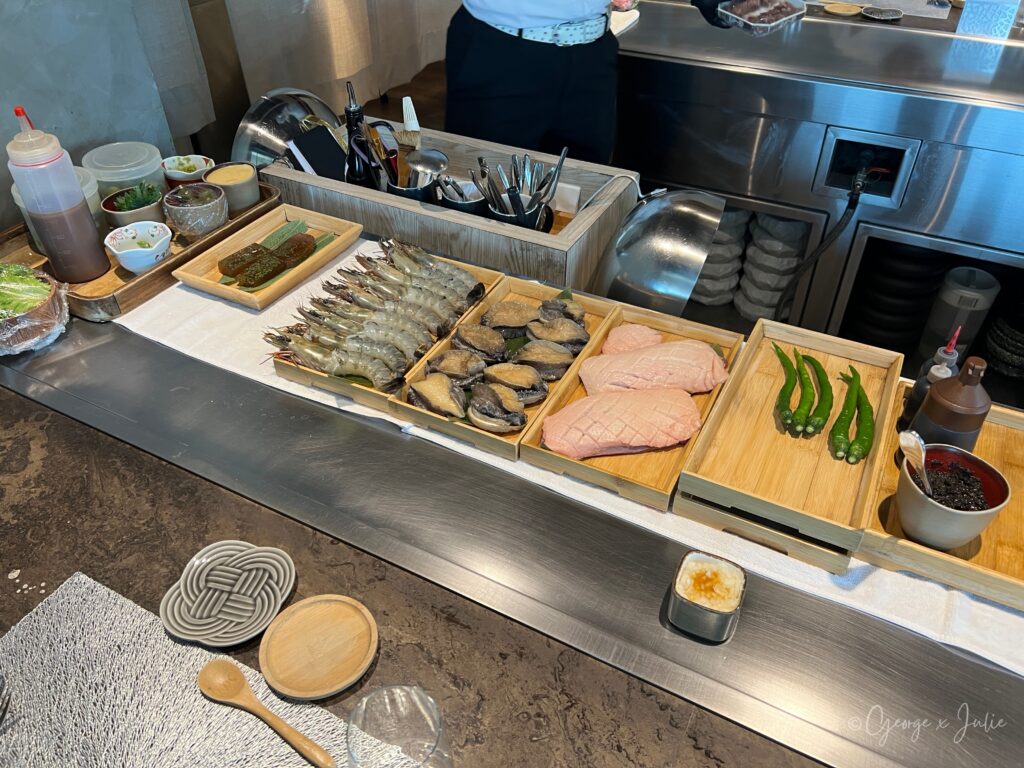 鐵板前食材全景備料